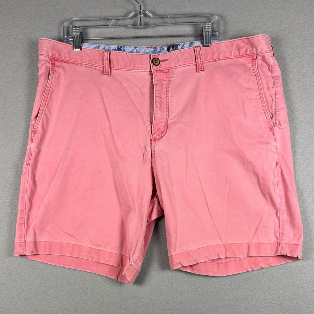 Tommy Bahama Boracay Chino Shorts Cotton Tencel Stretch 42 Coral Pink